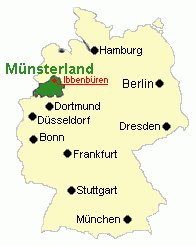 Ibbenbüren im Münsterland - Karte